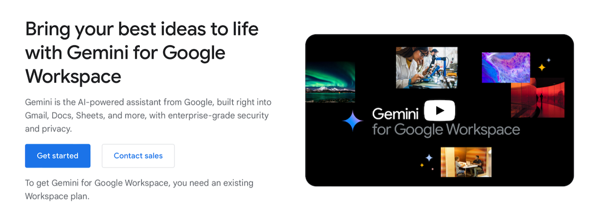Gemini for Google Workspace