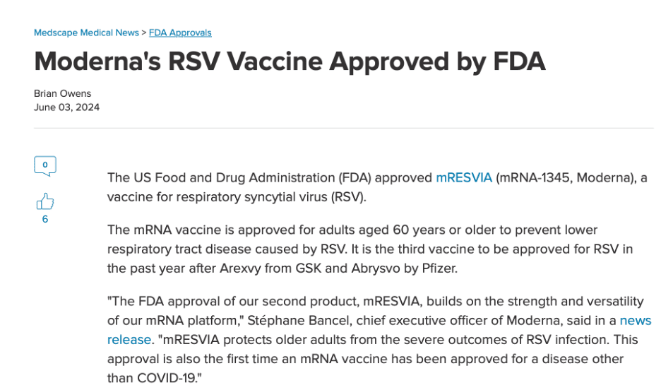 Moderna RSV Vaccine